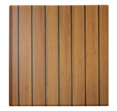Table 70 x 70 cm alu/stratifié coloris bois SKIPPER