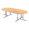 Table pliante AKITA 140x70 cm demi rond