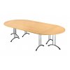 Table pliante KOBE 160x80 cm demi rond