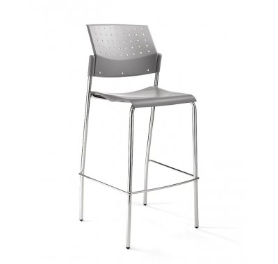 Tabouret CINE 4 pieds assise/dossier polypro