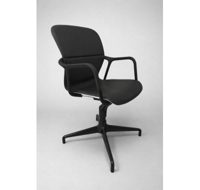 Fauteuil KEYN noir 4 pieds recondiitonné - Herman MILLER