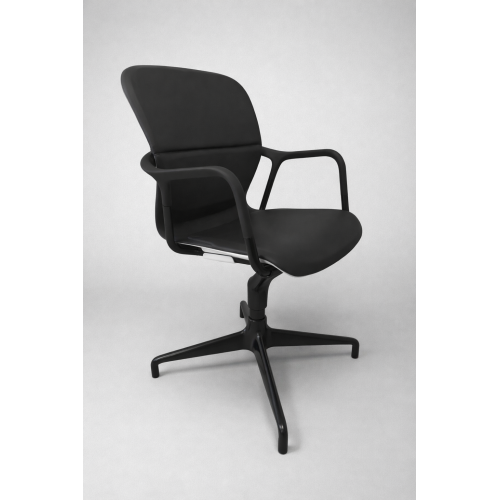Fauteuil KEYN noir 4 pieds recondiitonné - Herman MILLER
