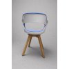 Chaise KAOMA 4 pieds chromé coque plastique PC assise placet tissu