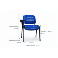 Chaise LISO avec tablette