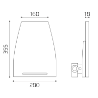 Chaise LISO avec tablette en mm
