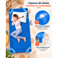 Lot de 6 couchettes NANNY empilables pour enfants 130x57 cm -